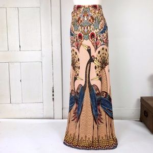 Farm Rio peacock skirt